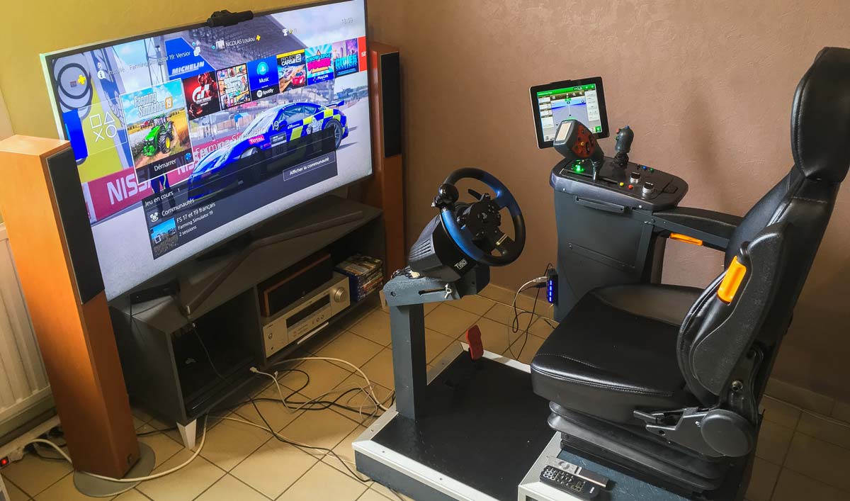 He creates ultimate playseat for Farming Simulator on PS4