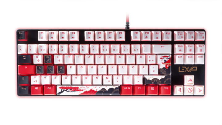 acs keyboard face red qwertz